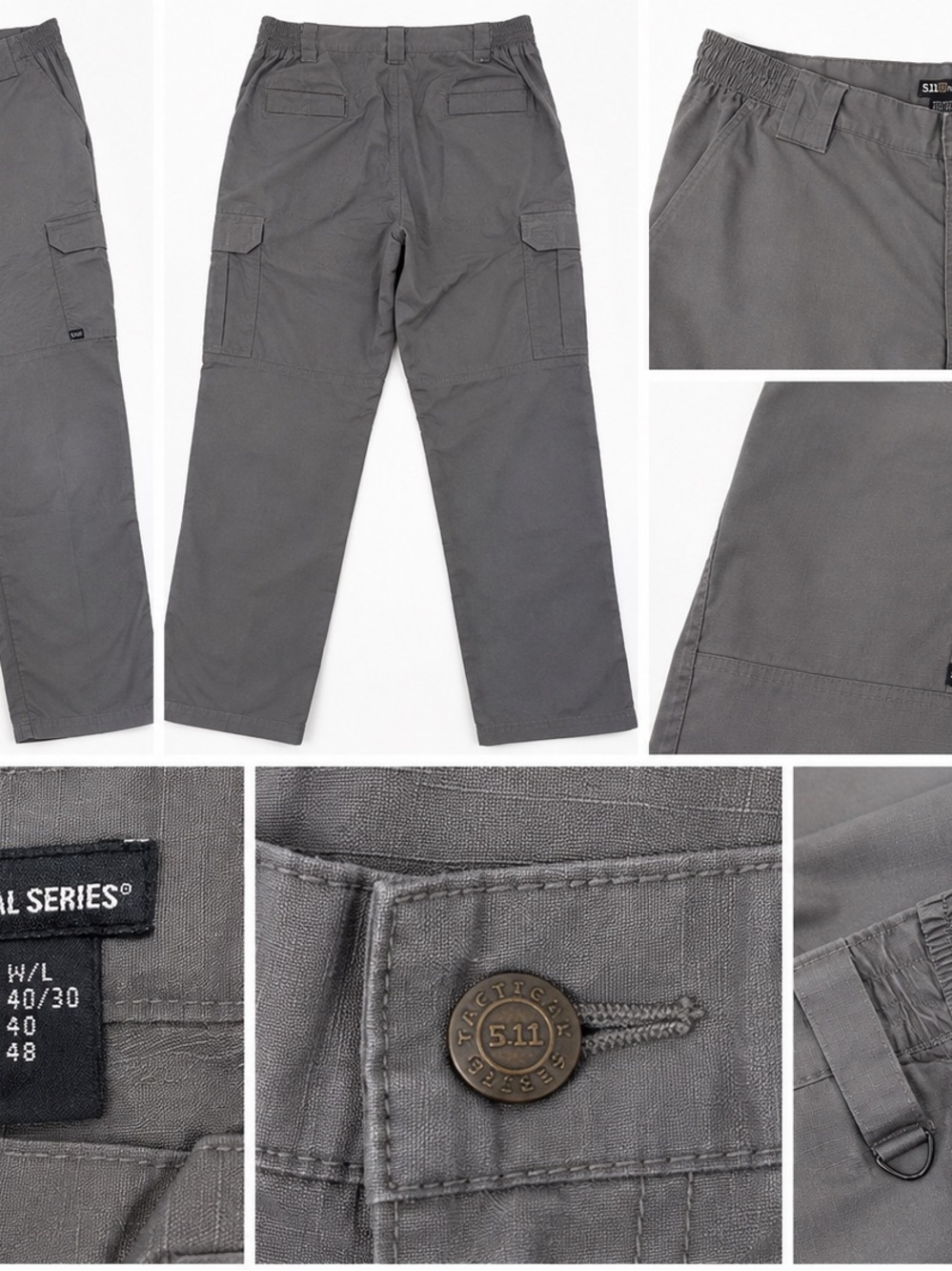 5.11 Tactical Gray Men’s Cargo Pants with Utility Pockets